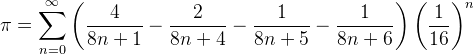 BBP řada pro π