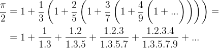 řada pro π/2